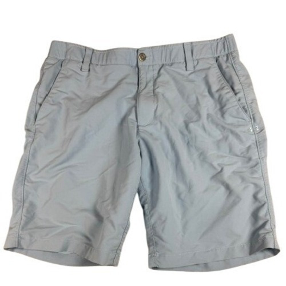 Under Armour Golf Shorts Mens 35 Blue Performance Flat Front Athletic Comfort